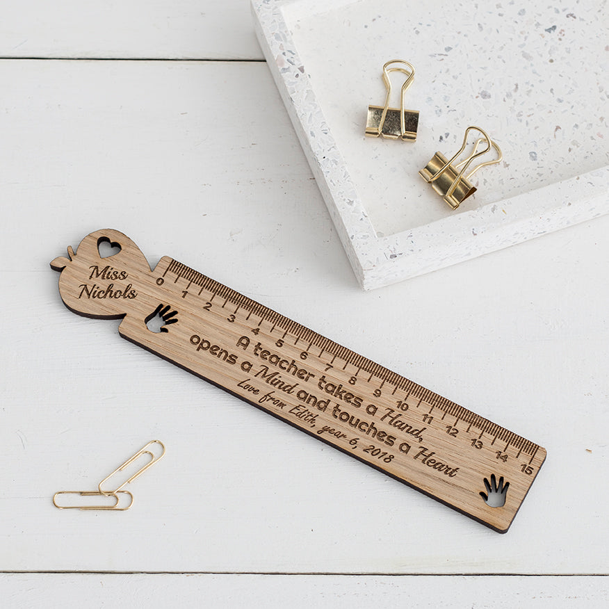 Teacher's Personalised Wooden Ruler