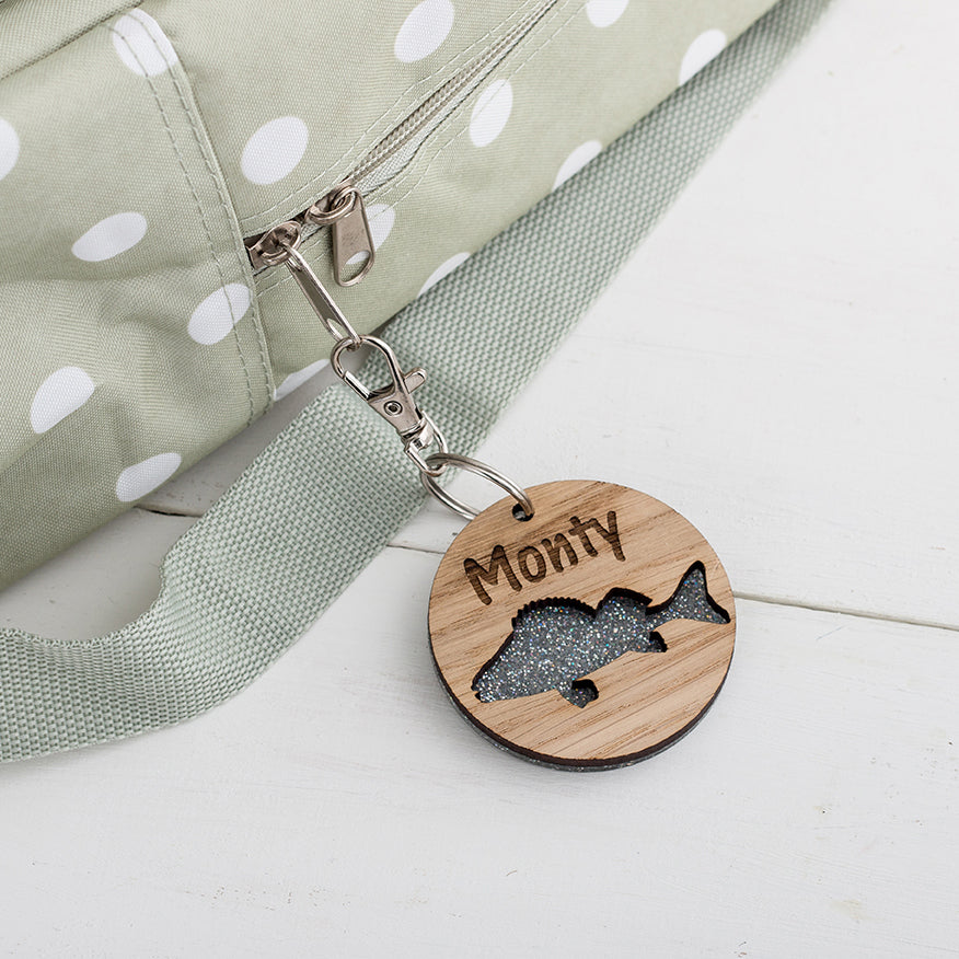 Colouful Name fish Keyring for Children going back to school, Personalised with an engraved name - The Bespoke Workshop