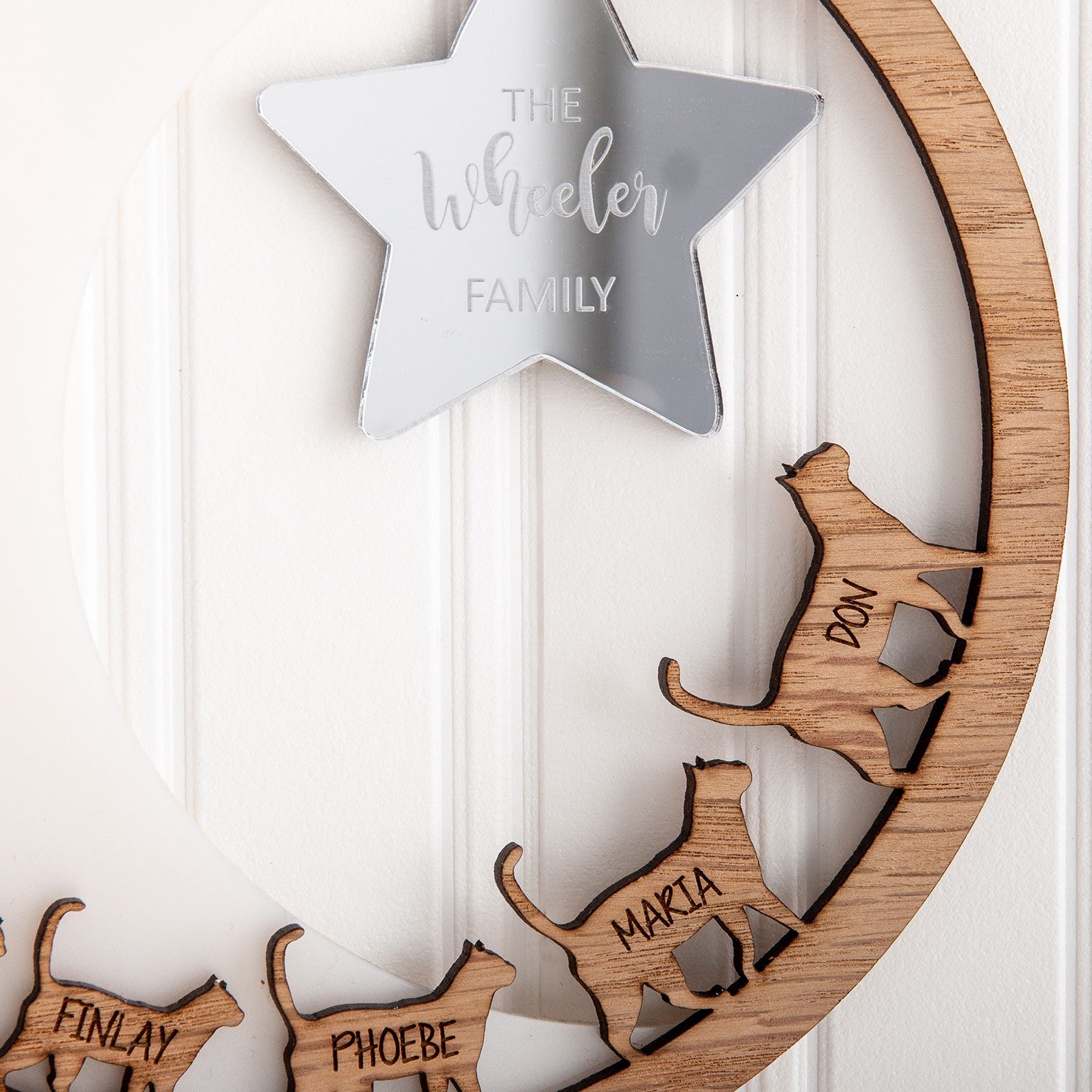 Laser Cut Personalised Cats - The Bespoke Workshop