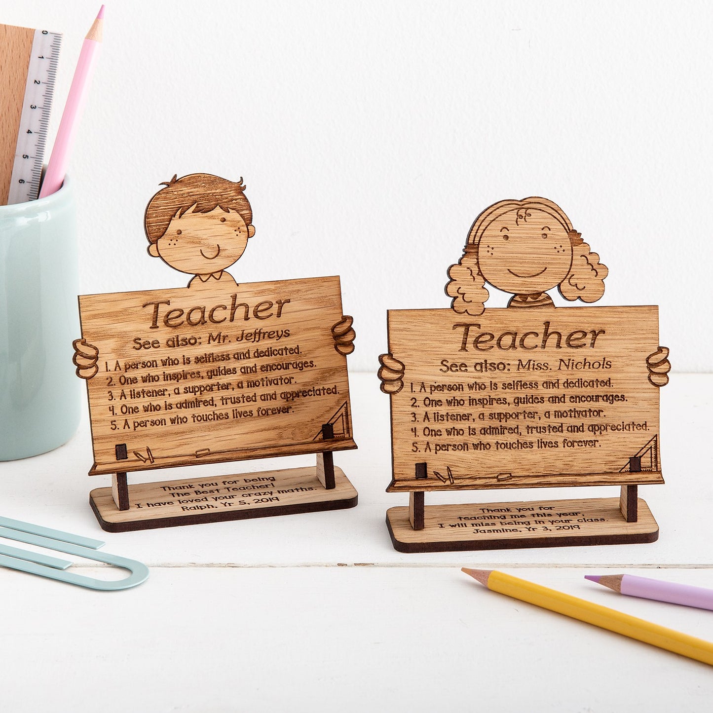 Definition of a Teacher, Personalised Role, Name & Message, End of Year Teacher Gift