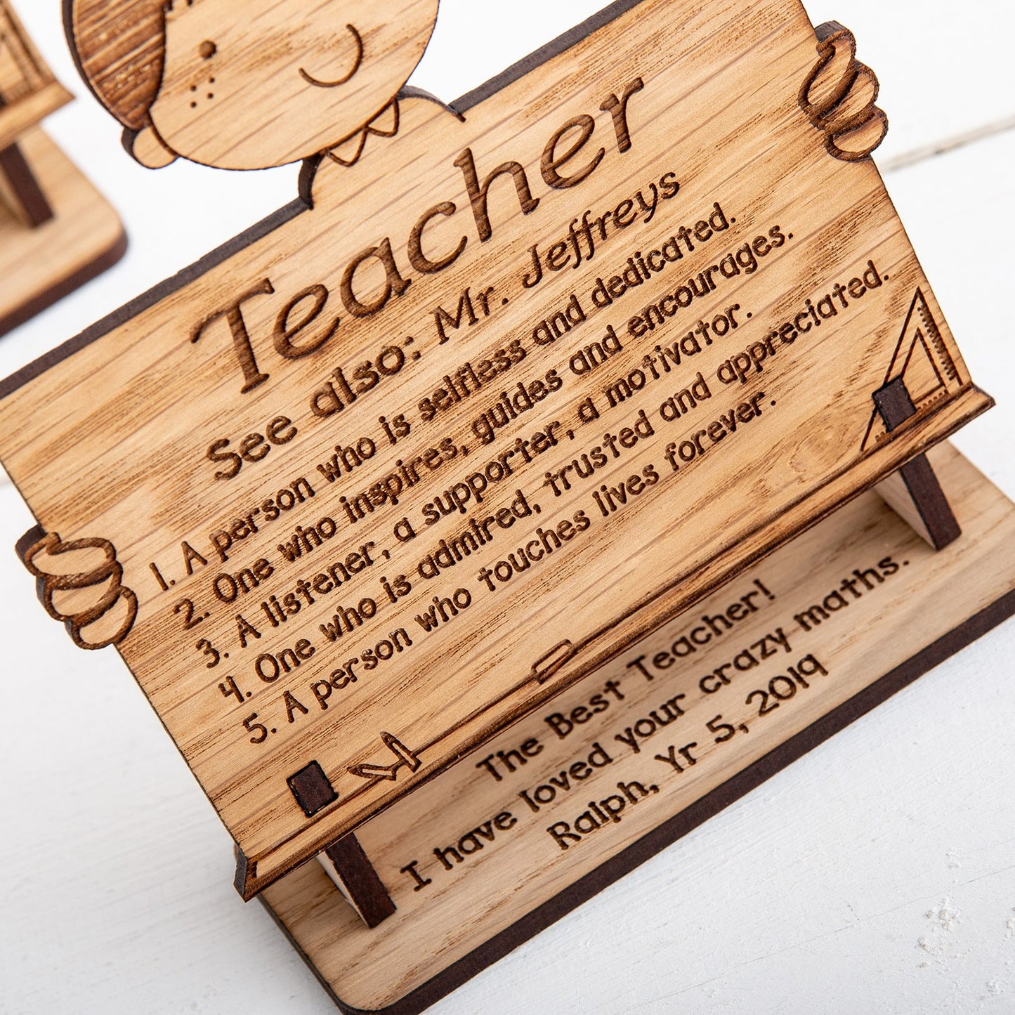 Definition of a Teacher, Personalised Role, Name & Message, End of Year Teacher Gift