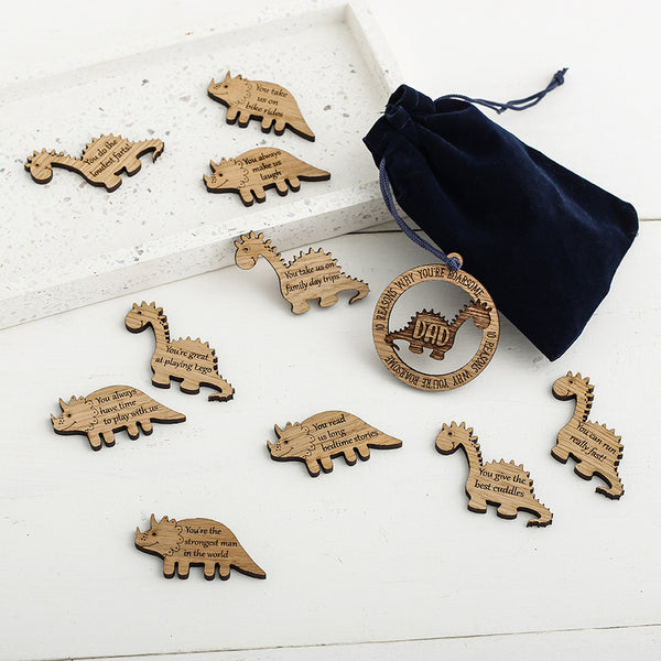 10 Roarsome Reasons I Love you... Dinosaur shaped tokens within a bag
