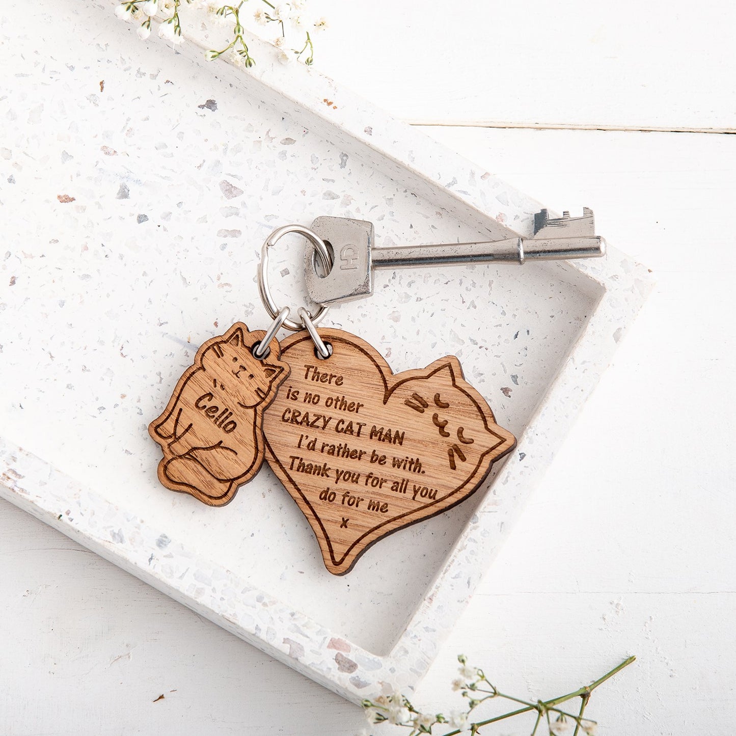 Personalised Cat Keyrings - The Bespoke Workshop