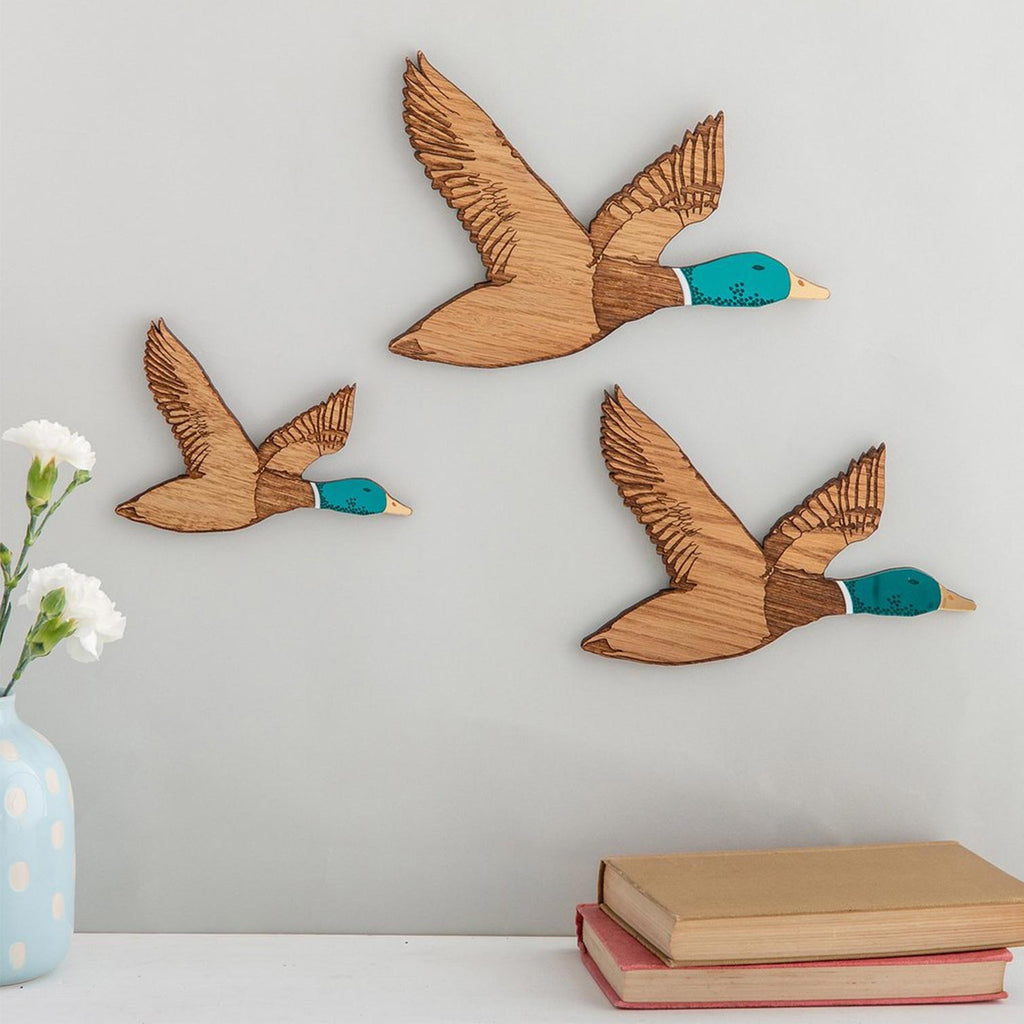 50's Inspired Set of Flying Ducks