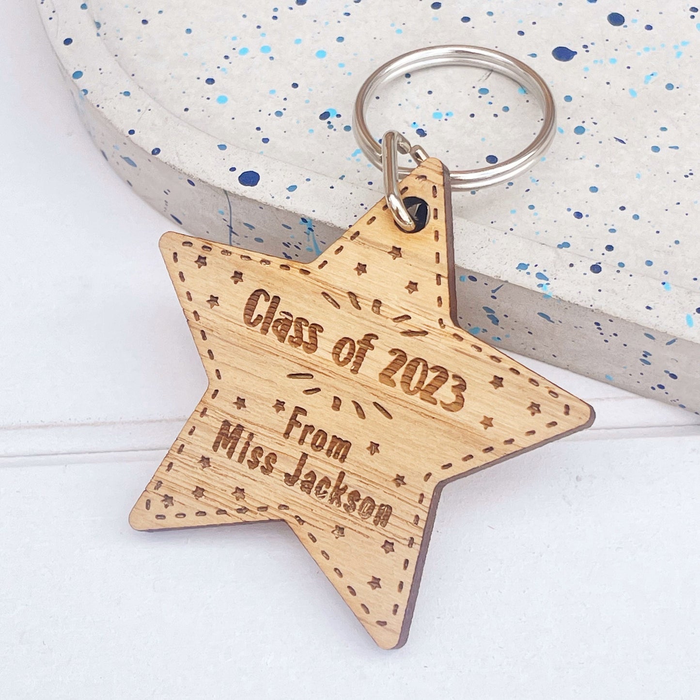 Class of 2024, Personalised School Leavers Keyring Gift