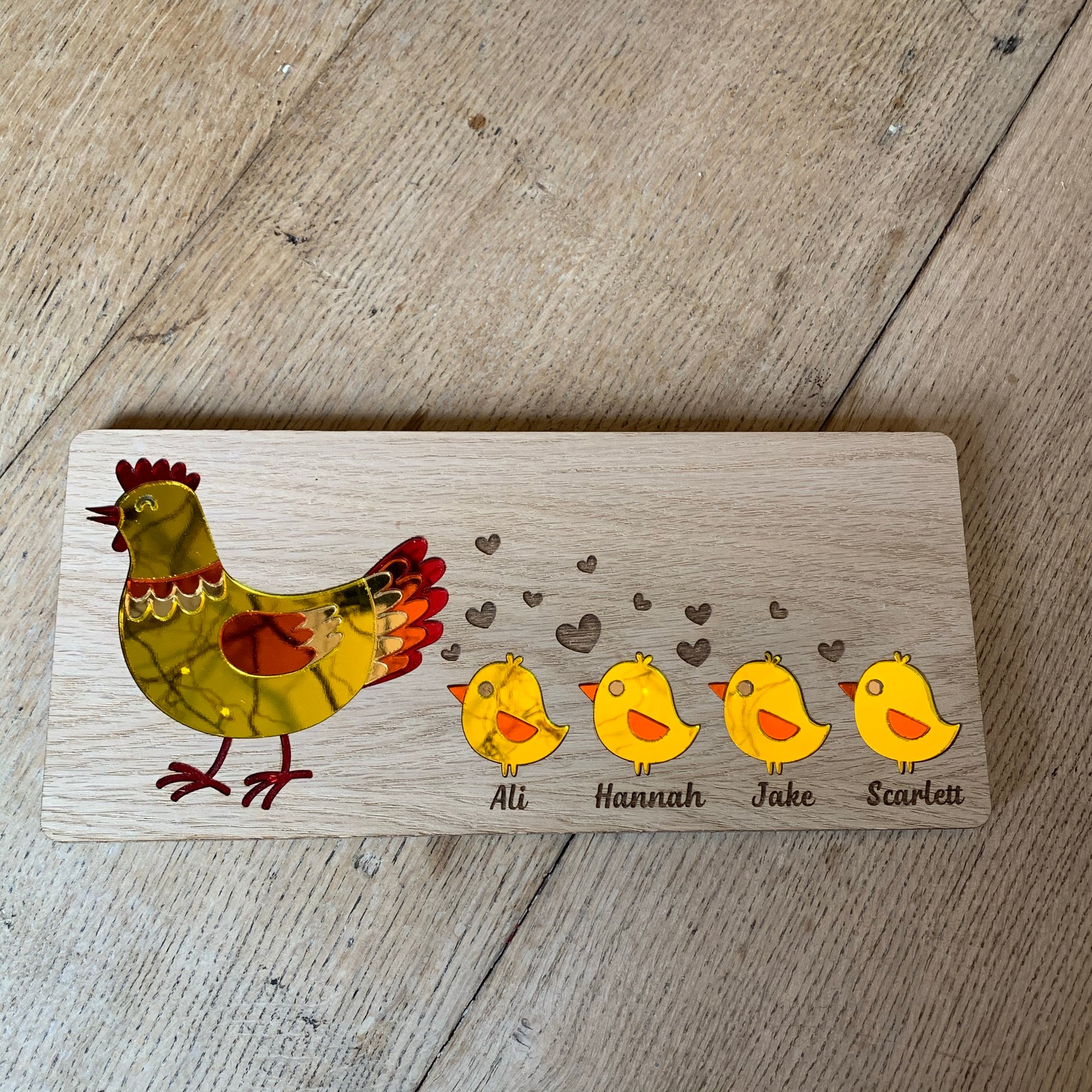 Personalised Mother Hen Mothers Day 2020 Wall Plaque - The Bespoke Workshop