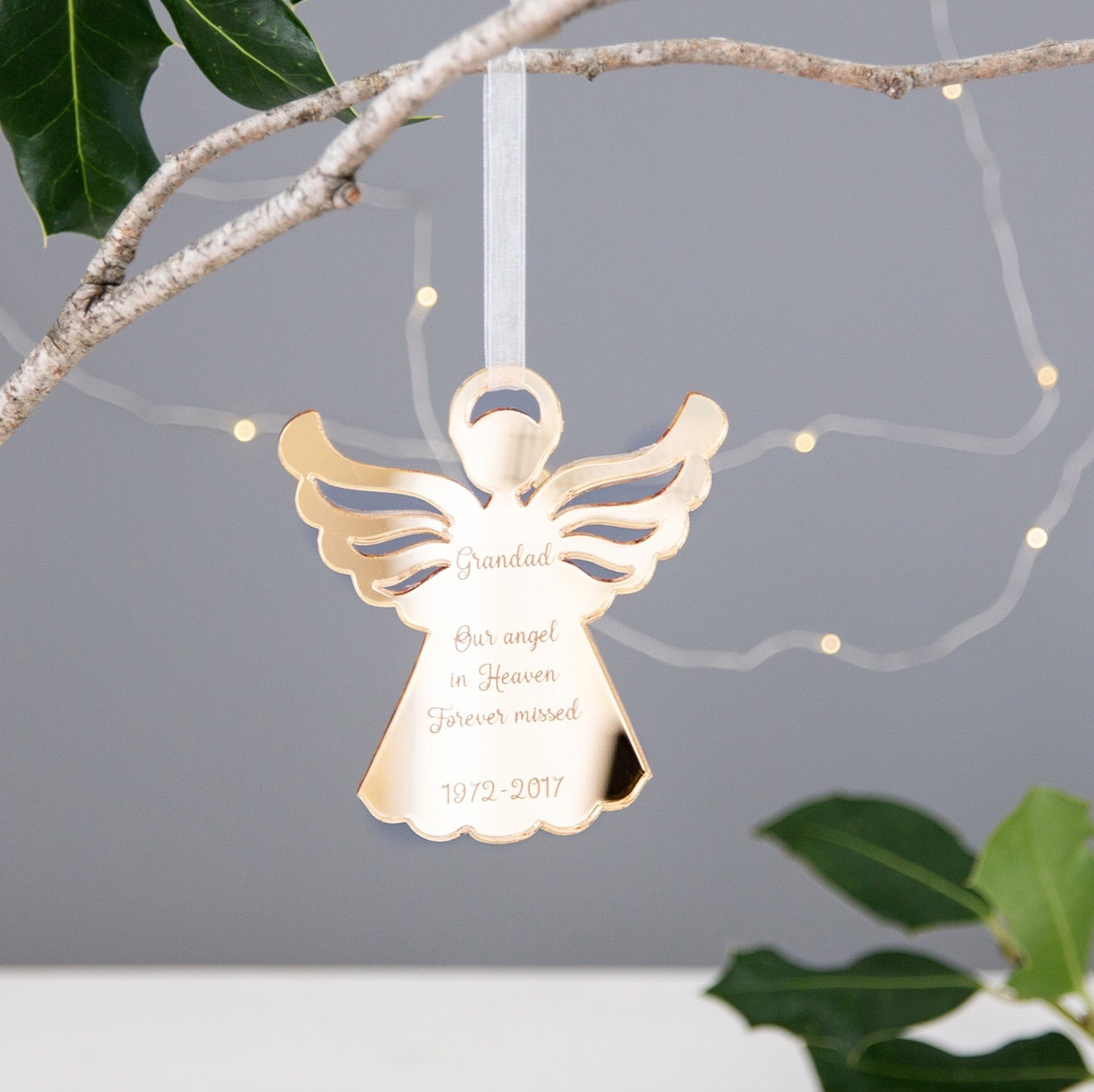 Personalised Angel Christmas Tree Decorations - The Bespoke Workshop