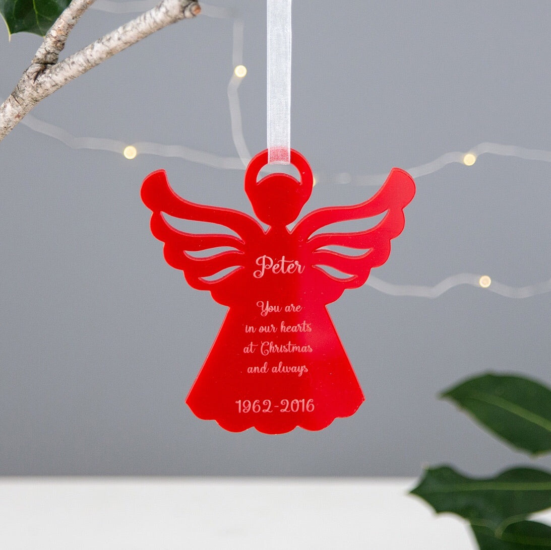 Personalised Angel Christmas Tree Decorations - The Bespoke Workshop