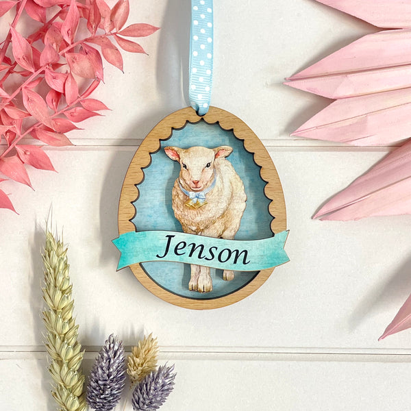 Layered Wooden Hanging Easter Animal Decorations