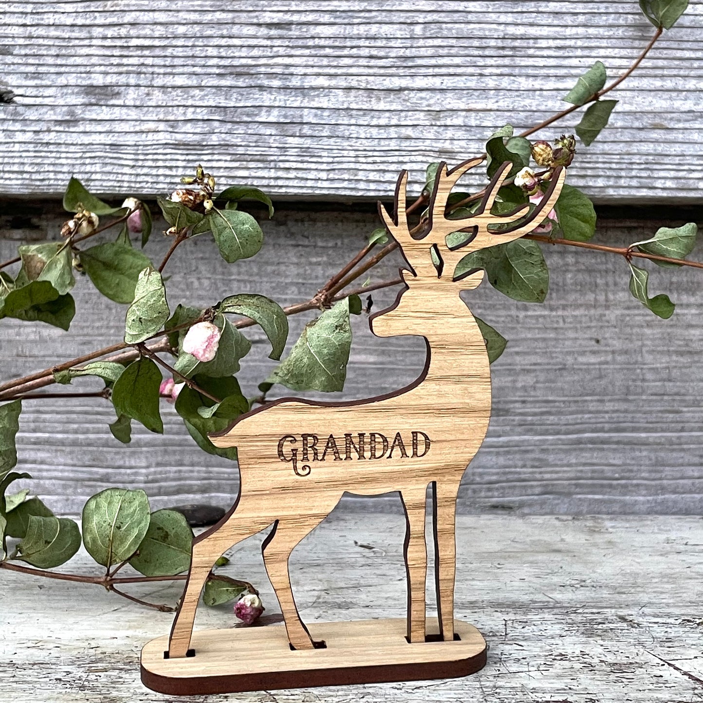 Wooden Personalised Deer Table Place Names