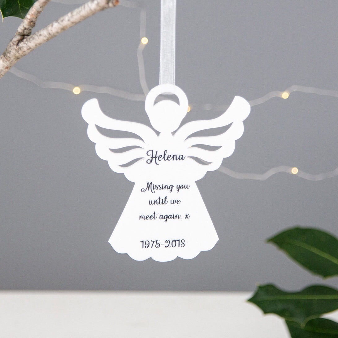 Personalised Angel Christmas Tree Decorations - The Bespoke Workshop