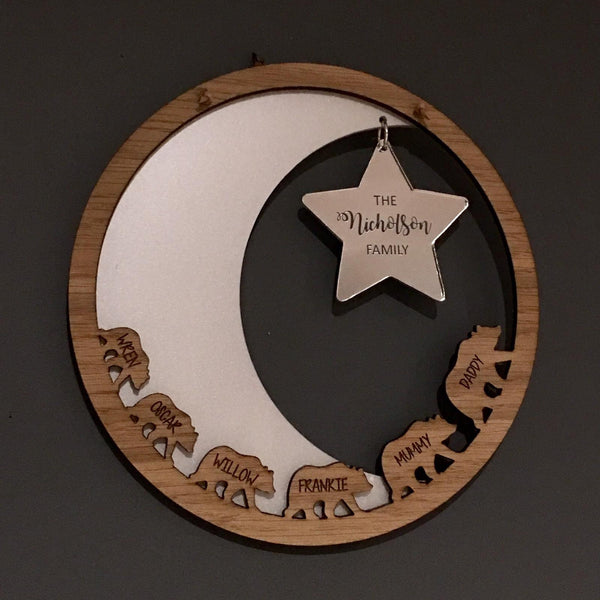 Family of Bears Personalised Wall Plaque - The Bespoke Workshop