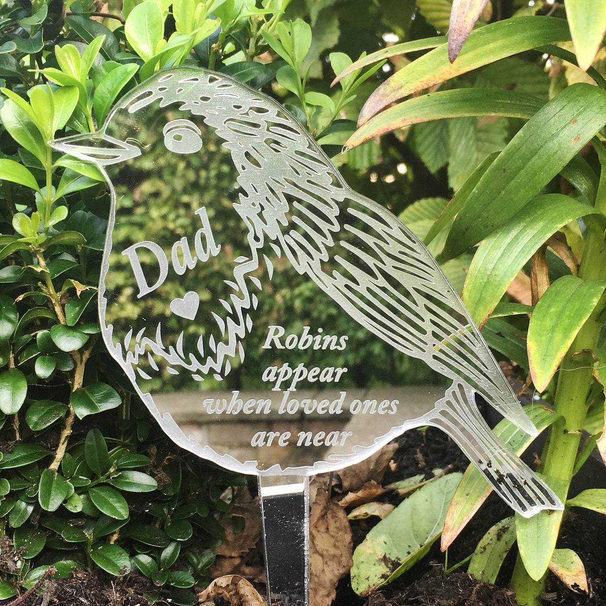 Plaque Funéraire Commémorative Robin Bird - Hommage Gravé Pour Maman