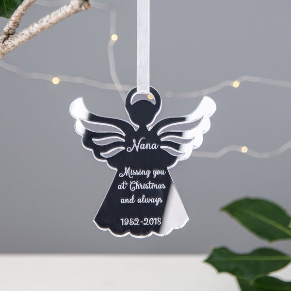 Personalised Angel Christmas Tree Decorations - The Bespoke Workshop