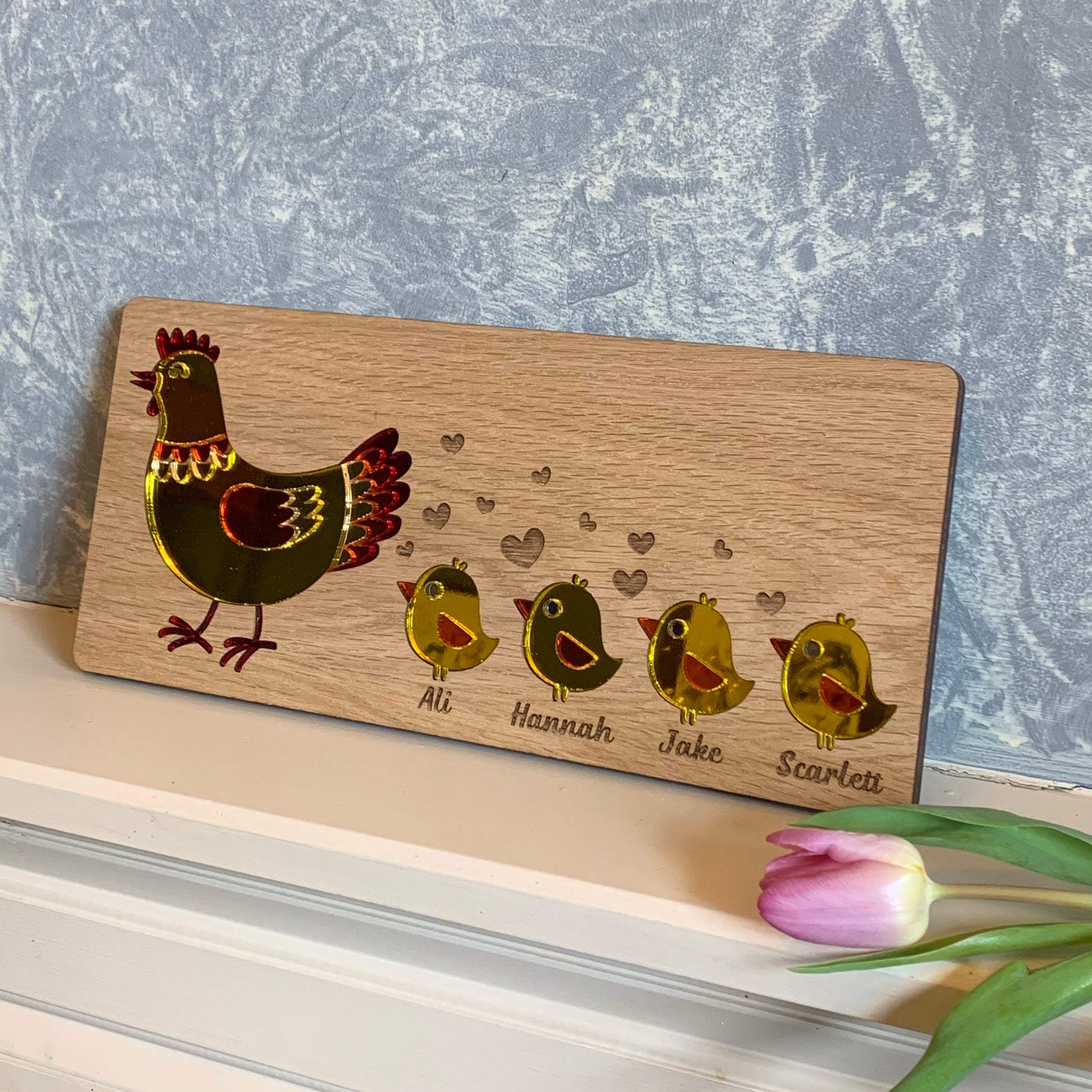 Personalised Mother Hen Wall Plaque - The Bespoke Workshop