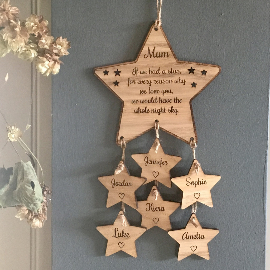 Hanging Star Wall Plaque - The Bespoke Workshop