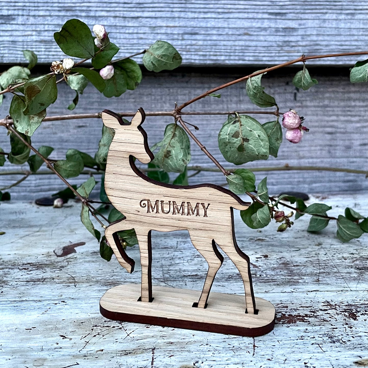 Wooden Personalised Deer Table Place Names